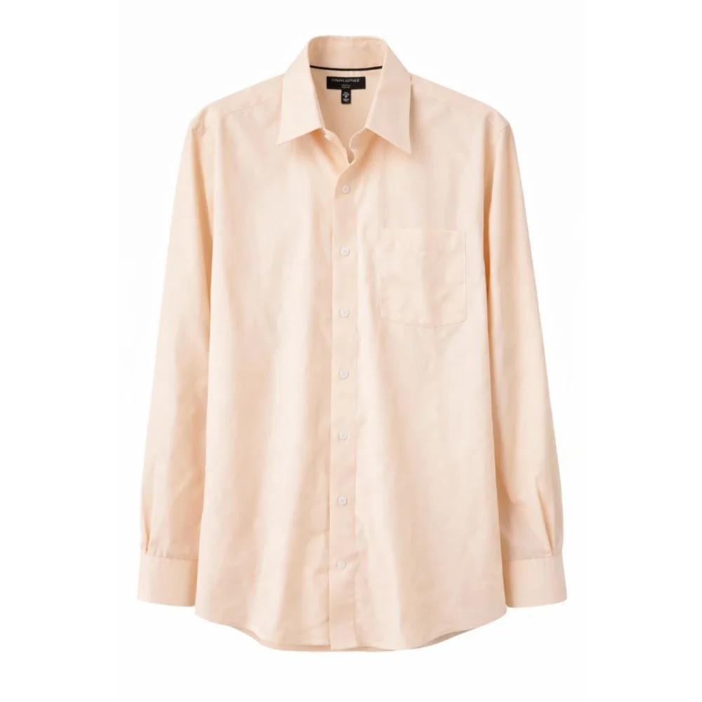 Banana Republic Non-Iron Slim Fit Dress Shirt XXL 18-18.5 36 Peach Cotton